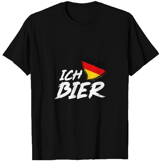 Beer Fun Oktoberfest Ich Liebe Bier I Love Beer German Germany Flag T-Shirts