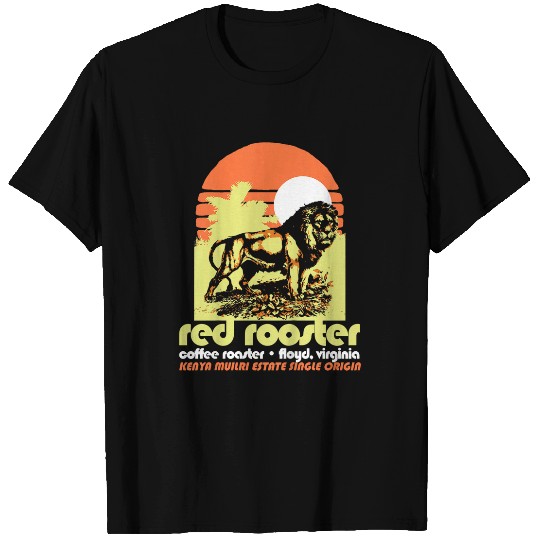 Coffee Fun Kids Kenya Lion Single Origin Red Rooster Coffee Graphic T-Shirts