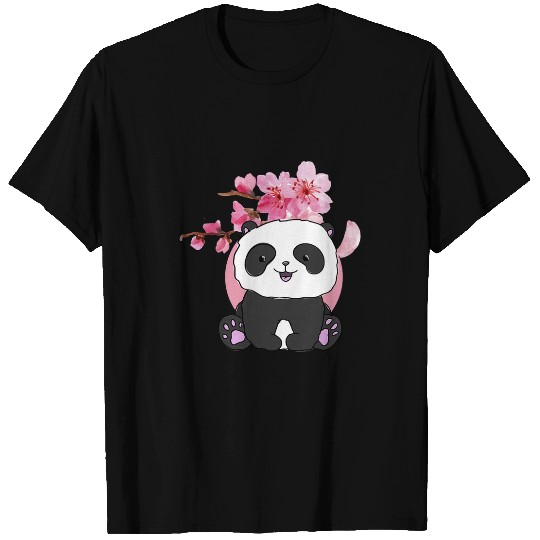 Panda Pet and Japanese Sakura Cherry Blossom 1 T-Shirts