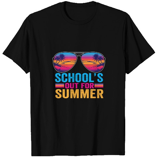 Schools Out For Summer Glasses Last Day Of School Teacher T-Shirts
