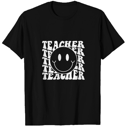 Retro Teacher Appreciation Back To School Groovy Teacher T-Shirts