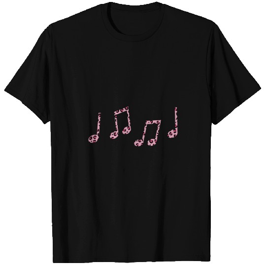 Music Note Cute Pink Leopard Print Music Teacher Outfit T-Shirts