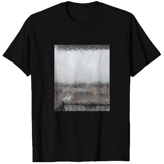 Icy covered window on a cold winter early spring zen day T-Shirts