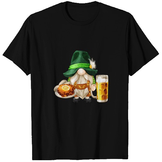 Beer Fun German Gnome Schnitzel White Sausage Beer For Oktoberfest T-Shirts