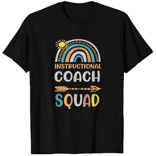 Instructional Coachs Squad Teacher Back To School Rainbow T-Shirts
