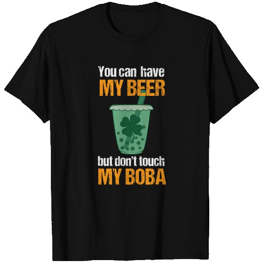 Beer Fun Boba Tea St Patrick s Day Bubble Milk Tea Beer Lover T-Shirts