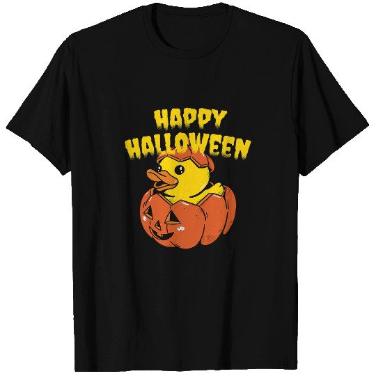 Duck Pet Happy Halloween Party Orange Costume Duck Pumpkin Bath Duck T-Shirts