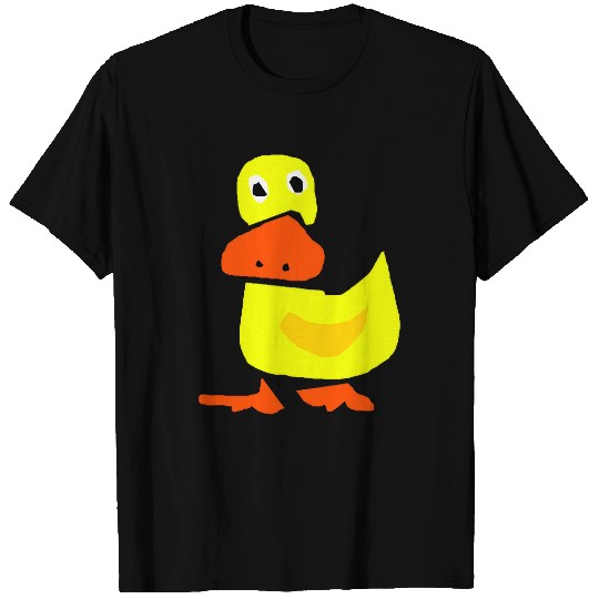 Duck Pet Smileteestank Funny Yellow Duck Primitive Art Cartoon T-Shirts
