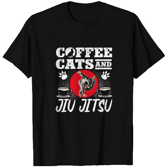 Coffee Fun Brazilian Jiu Jitsu MMA Bjj Hugger Coffee Cats And Jiu T-Shirts