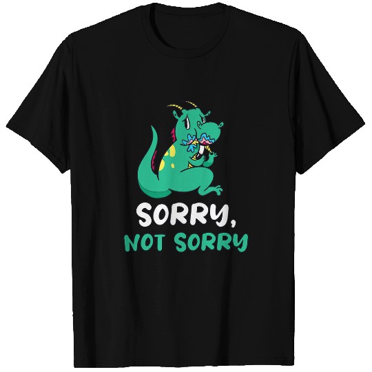 Dragon Pet Sorry Not Sorry Funny Saying Dragon Humor T-Shirts
