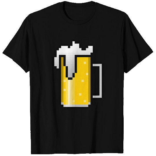 Beer Fun Retro Gamer Beer Lover 8 Bit Beer Pixel Pint Gaming T-Shirts