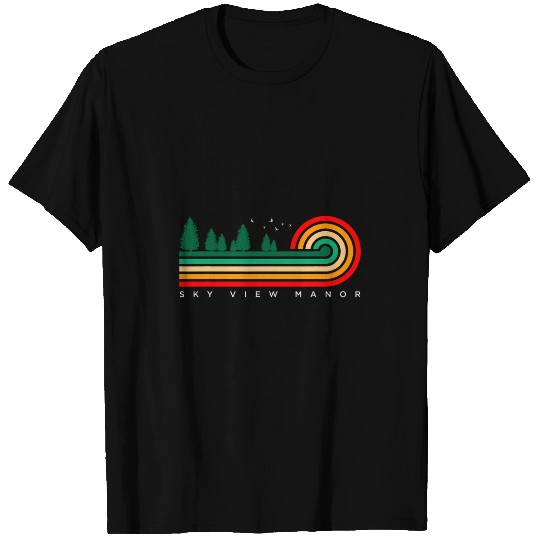 Evergreen vintages Stripes Sky View Manor New Jersey T-Shirts