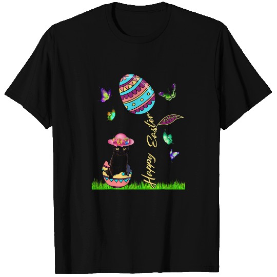 Easters Women Lucky black cats Bunny Easter Bonnet Girl 1 T-Shirts