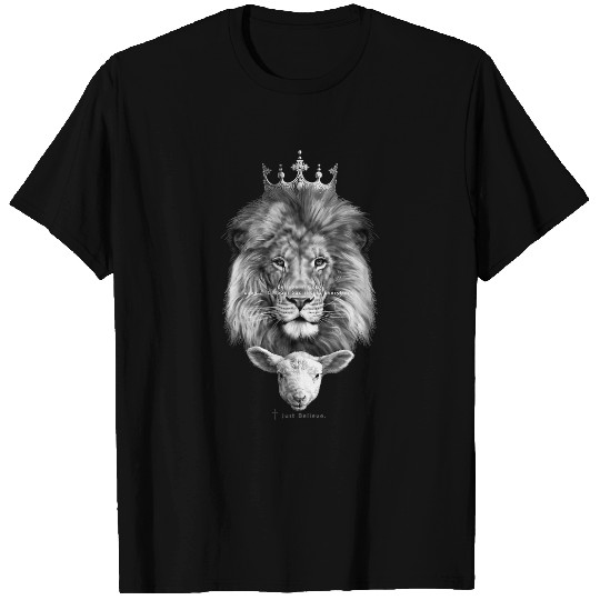 Lion Pet The Lion And The Lamb Christian SportswearThe Lamb Of God T-Shirts