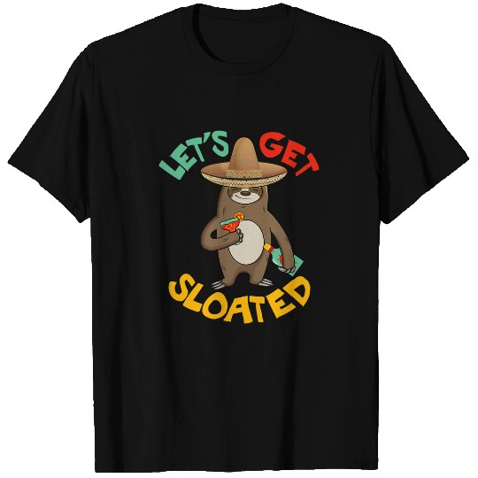 Sloth Pet Sloated Sloth Mexican Sombrero Tee Cinco de Mayo Margarita T-Shirts
