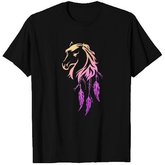 Horse Head Dream Catcher Horseshoe Equestrian Sport Stable T-Shirts