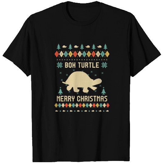 Turtle Pet BOX TURTLE Ugly Christmas Sweater Vinatge Retro T-Shirts