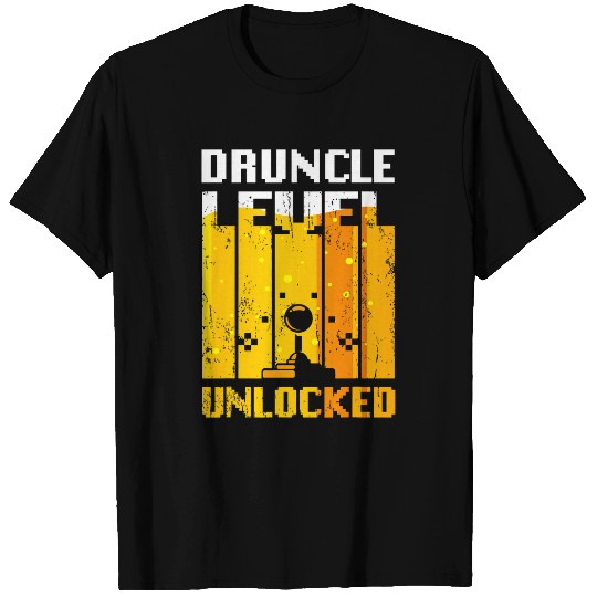 Beer Fun Druncle Level Unlocked Cool vintages Gamer Beer Drinker Uncle T-Shirts
