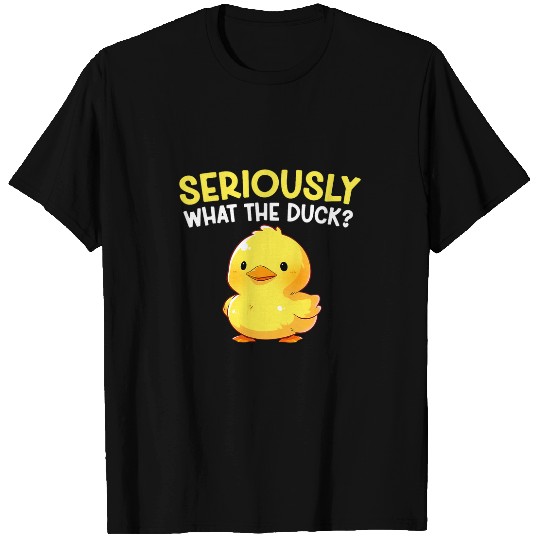 Duck Pet Seriously WhatThe Duck Animal Pun Rubber Ducky 3 T-Shirts