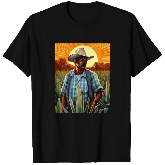Wines Fun Agave Farmer Campesino Agave Plants Mexican Tequila Farm T-Shirts