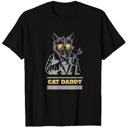 Coffee Fun Cool Cat Daddy Coffee Drinker T-Shirts