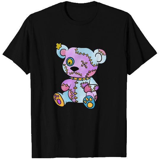 Bear Pet Patchwork Creepy Teddy Bear Voodoo Cute Goth T-Shirts