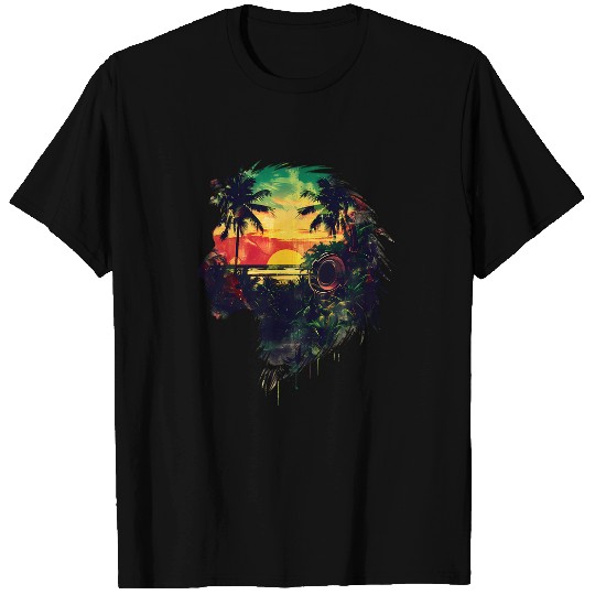 Lion Pet Rasta Reggae Music Headphones Rastafari Lion Of Judah 1 T-Shirts