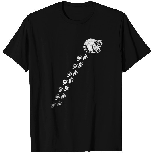 Discover Raccoon Pet Footprint Trash Panda Wildlife Animal Lover Racoon 3 T-Shirts