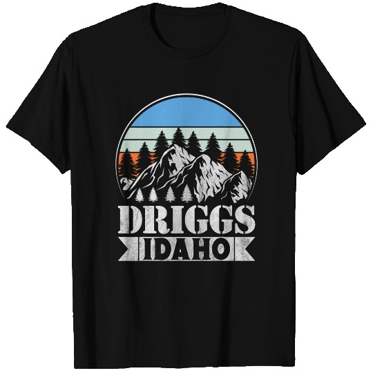 Discover Driggs Idaho Outdoors Adventure Skiing Hiking Mountain T-Shirts
