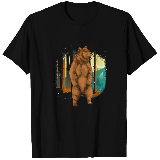 Bear Pet Brown Bear Forest Landscape Animal Nature Bear T-Shirts
