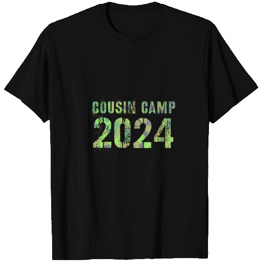 COUSIN CAMP 2024 Camo Granddad Crew Granny Retro Camping T-Shirts