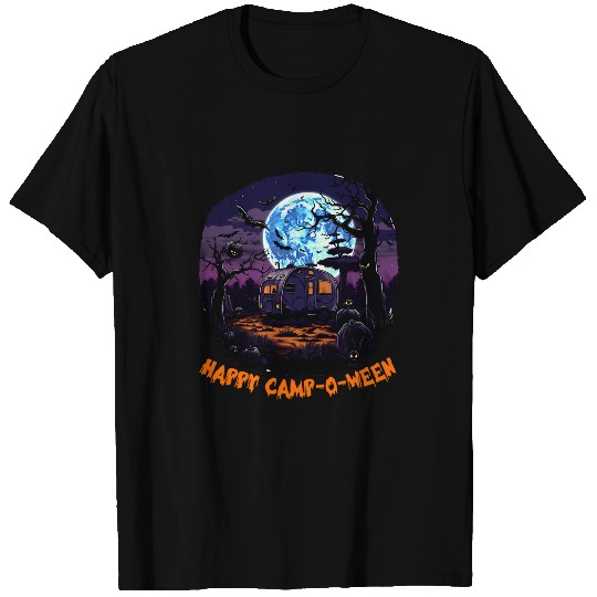 Happy Camp O Ween Camping Halloween Costume Pumpkin Funny 2 T-Shirts