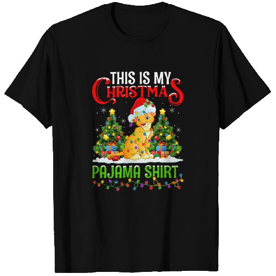 Lion Pet This Is My Christmas Pajama Lights Mountain Lion Xmas T-Shirts