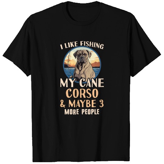 Dogo Argentino Dad Outfit Dogo Argentino Fishing T-Shirts