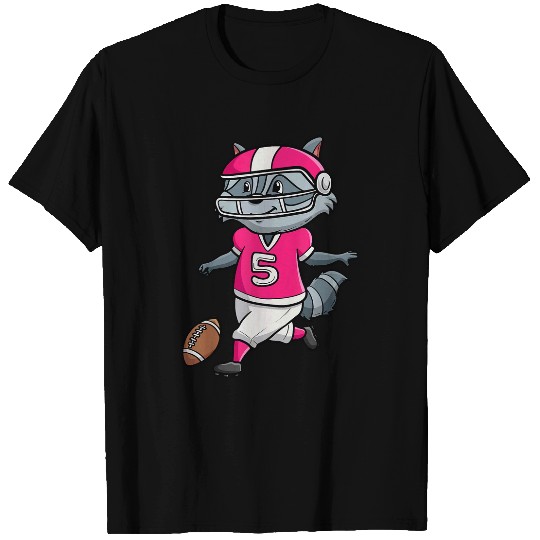 Discover Raccoon Pet Football Player Raccoon Lover wild Animal Trash Panda 2 T-Shirts