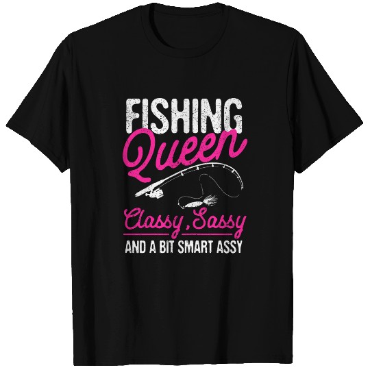 Discover Funny Trout Fishing Queen Ladies Women Girls Fishermen Lover T-Shirts