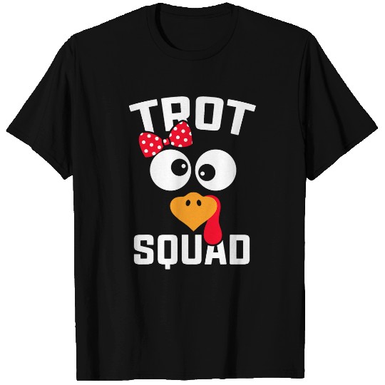 Funny Running Turkey Trot Squad Thanksgiving For Womens Girl T-Shirts