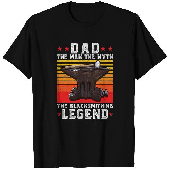 Blacksmith Job Fathers Day Dad Blacksmithing Legend Plus Size T-Shirts