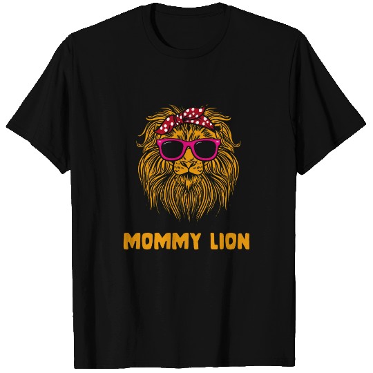 Lion Pet Mommy Lion Funny Cool Bow Tie Sunglasses Mama Mother s Day T-Shirts