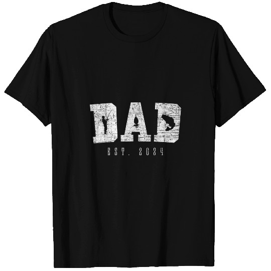 Dad Est 2024 Fishing Dad To Be New Baby Daddy Fathers Day T-Shirts