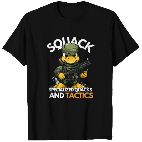 Duck Pet Squack Specialized Quacks and Tactics Funny Duck SWAT Cop T-Shirts