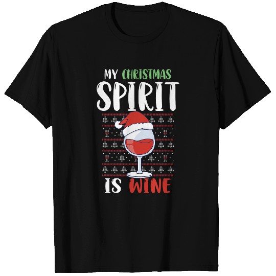 Wines Fun My Christmas Spirit Is Wines 7 T-Shirts