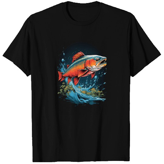 Fisherman Fly Fishing Arctic Char Brook Trout Fish 4 T-Shirts