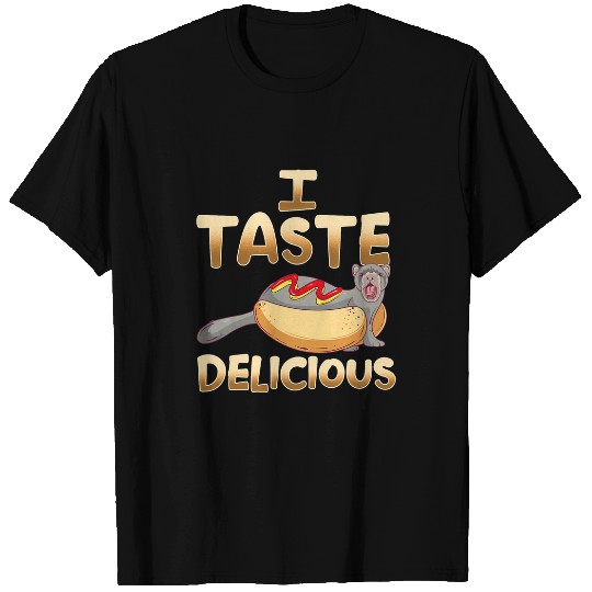 I Taste Delicious Ferret Mom Dad Funny Ferrets Lover Tee T-Shirts