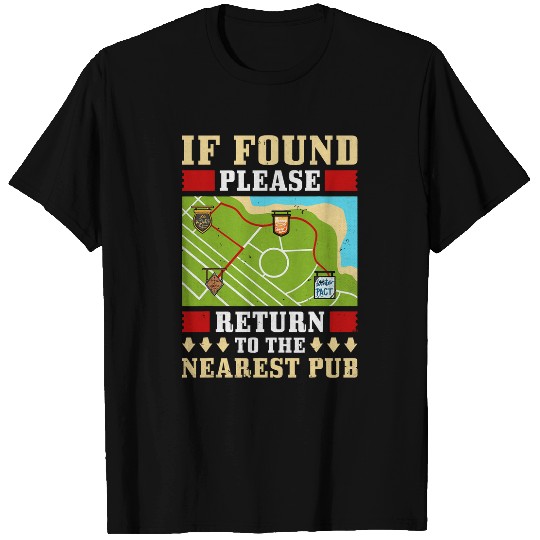 Beer Fun If Found Please Return To Nearest Pub Craft Beer Bar Crawl T-Shirts