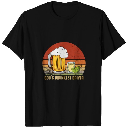 Beer Fun Gods Drunkest Driver T-Shirts