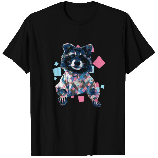 Raccoon Pet In Collared Funny Meme T-Shirts