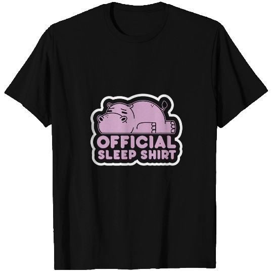 Hippo Pet Sleeping Hippo Lover Official Sleep T-Shirts
