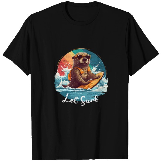 Let Surf californias Sea Otter Surfing Otter 841 Love Otter T-Shirts