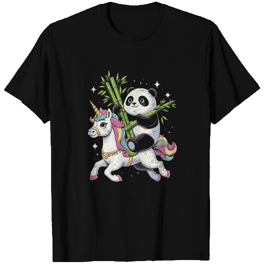 Panda Pet Bamboo Unicorns Pandacorn Pandicorn Grunge T-Shirts